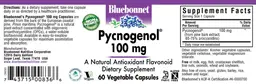 Label for Pycnogenol 100 mg