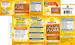 Label for Everyday Ultimate Flora Probiotic 15 Billion