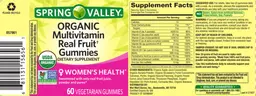 Label for Organic Multivitamin Real Fruit Gummies