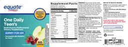 Label for One Daily Teen's Gummy for Him