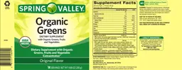 Label for Organic Greens Original Flavor