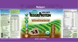 Label for Organic VeggieProtein Chocolate