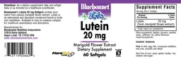 Label for Lutein 20 mg