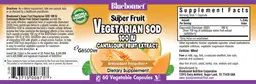 Label for Vegetarian SOD 100 IU Cantaloupe Fruit Extract