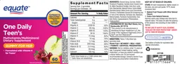 Label for One Daily Teen's Gummy for Her