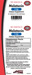 Label for Melatonin 3 mg