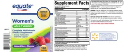 Label for Women's Adult Gummy Natural Berry Flavors