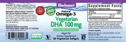 Label for Natural Omega-3 Vegetarian DHA 100 mg
