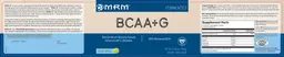 Label for BCAA+G Green Apple