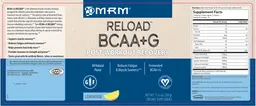 Label for BCAA+G RELOAD Lemonade