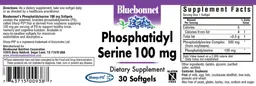 Label for Phosphatidyl Serine 100 mg