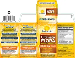 Label for Everyday Ultimate Flora Probiotic 15 Billion
