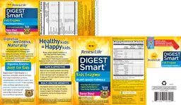 Label for Digest Smart Kids Enzyme Berry Blast