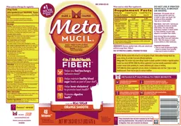 Label for 4 in 1 MultiHealth Fiber! Orange Smooth