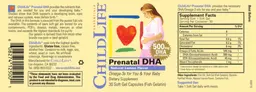 Label for Prenatal DHA Natural Lemon Flavor