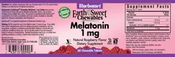Label for Melatonin 1 mg Natural Raspberry Flavor
