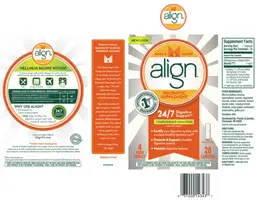 Label for Align Probiotic Supplement