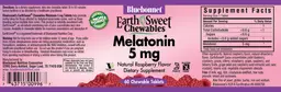 Label for Melatonin 5 mg Natural Raspberry Flavor