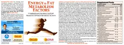 Label for Energy & Fat Metabolism Factors