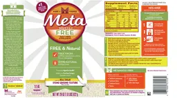 Label for Metamucil Free Stone Ground Texture Fiber Powder