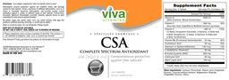Label for CSA Complete Spectrum Antioxidant