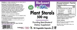 Label for Plant Sterols 500 mg