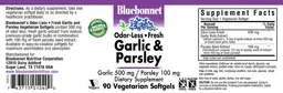 Label for Odor-Less - Fresh Garlic & Parsley