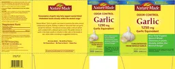 Label for Odor Control Garlic