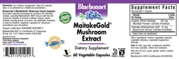 Label for MaitakeGold Mushroom Extract