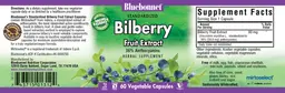 Label for Standardized Bilberry Fruit Extract