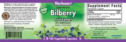Label for Standardized Bilberry Fruit Extract