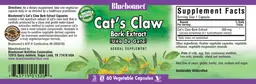 Label for Cat's Claw Bark Extract