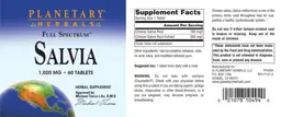 Label for Full Spectrum Salvia 1,020 mg
