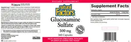 Label for Glucosamine Sulfate 500 mg