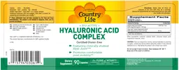 Label for Bio-Active Hyaluronic Acid Complex