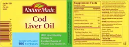 Label for Cod Liver Oil