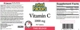 Label for Vitamin C 1000 mg Time Release