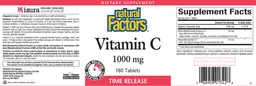 Label for Vitamin C 1000 mg Time Release