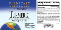Label for Full Spectrum Turmeric