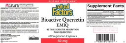 Label for Bioactive Querctin EMIQ 50 mg