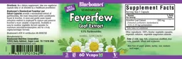 Label for Standardized Feverfew Leaf Extract
