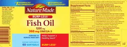 Label for Fish Oil 1200 mg