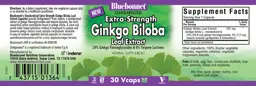 Label for Standardized Extra-Strength Ginkgo Biloba Leaf Extract