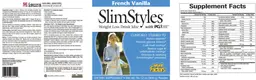 Label for Weight Loss Drink Mix French Vanilla