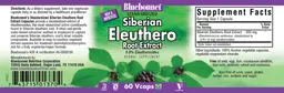 Label for Standardized Siberian Eleuthero Root Extract