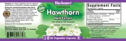 Label for Standardized Hawthorn Herb Extract