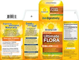 Label for Everyday Ultimate Flora Probiotic 15 Billion