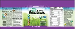 Label for Organic WheatGrass