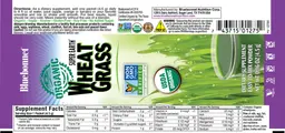 Label for Organic WheatGrass