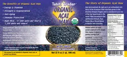Label for Organic Acai Max